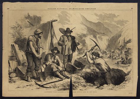 The gold rush peaked in 1852, when $80 million worth was mined, and ended with the discovery of silver in nevada in 1859. Gold Rush: 1848-1860 | Picture This