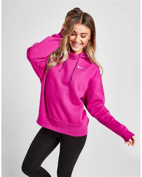 Nike Fleece Overhead Hoodie In Pink Lyst