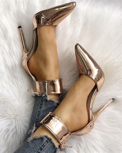 Solid Gold Highheels Heels Gold Golden Goldenheels Fashion