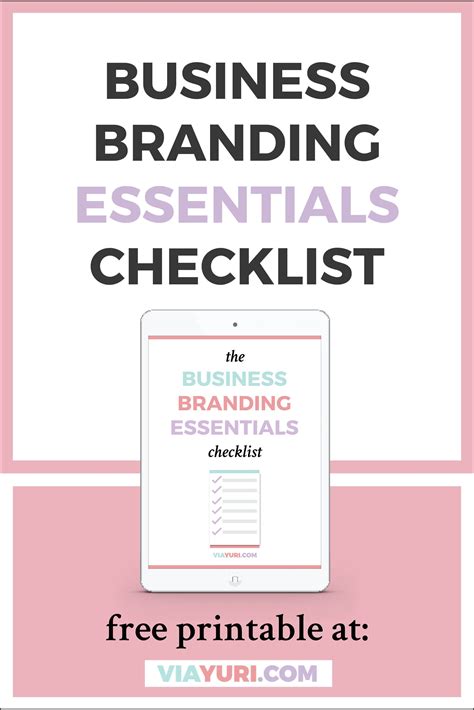 Business Branding Essentials Checklist | Branding basics, Business branding, Branding checklist