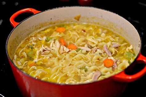 Dice the onion, carrots, celery, and chicken. Made from Scratch Homemade Chicken Noodle Soup with Turmeric