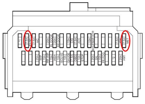 Fuse box diagrams (location and assignment of electrical fuses) toyota corolla (e120/e130; Toyota Corolla 2007 Fuse Box Diagram