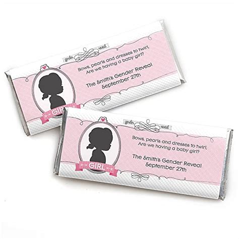 Gender Reveal Girl Personalized Party Candy Bar Wrapper