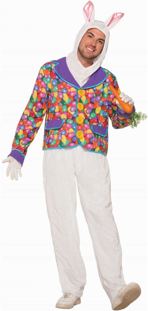 Easter Bunny Adult Costume With Jacket Screamers Costumes