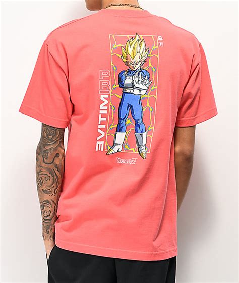 Crew neck and short sleeves with plain back. Primitive x Dragon Ball Z Vegeta Glow Pink T-Shirt | Zumiez