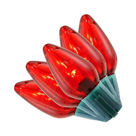 Home Accents Holiday 16 Ft 25 Light Led Red C9 Super Bright String