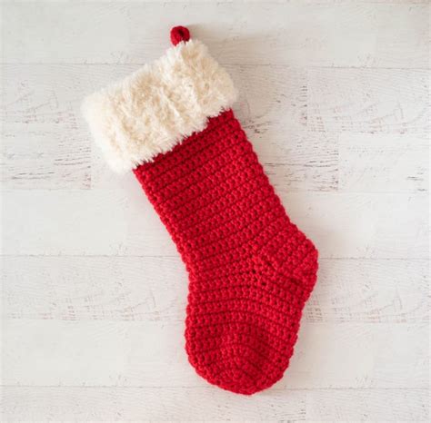 Classic Christmas Crochet Stocking Crochet Knit Too