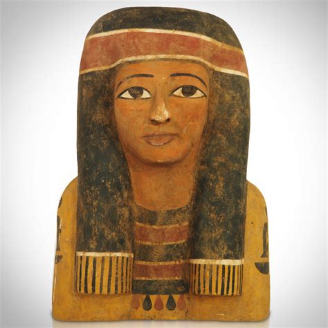 Ancient Egyptian Authentic Large Female Funerary Mask Museum Display