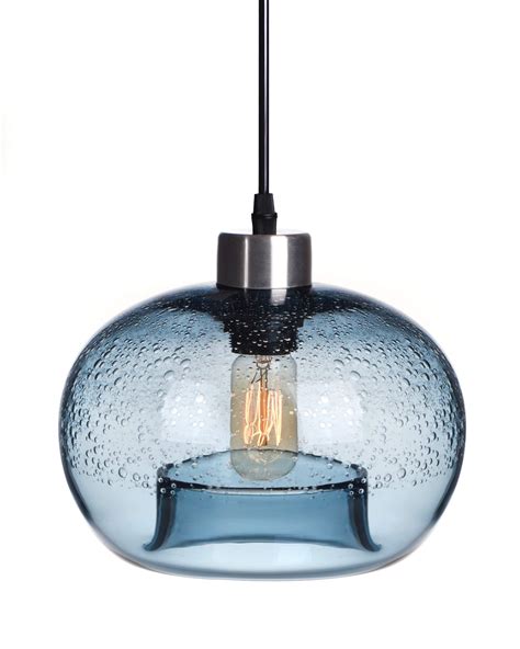 Buy Casamotion Pendant Lighting Blown Glass Kitchen Island Light Modern Blue Bubble Color Dining