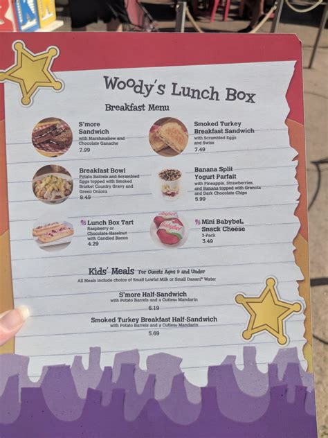 disney world dining woody s lunch box breakfast review green vacation deals