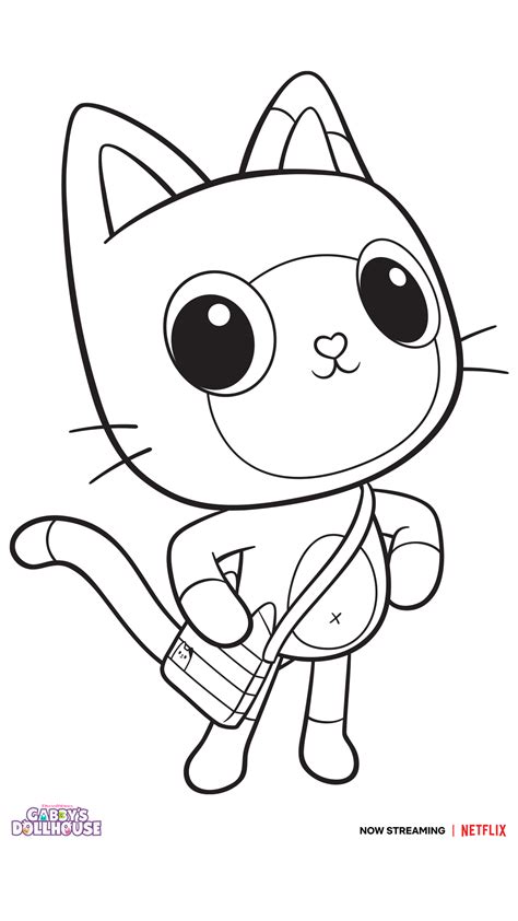 Catrat Coloring Page Gabbys Dollhouse Cat Party Lol Dolls Cat