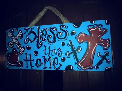 Bless This Home Hand Painted Wood Sign Hand Painted Signs Painted