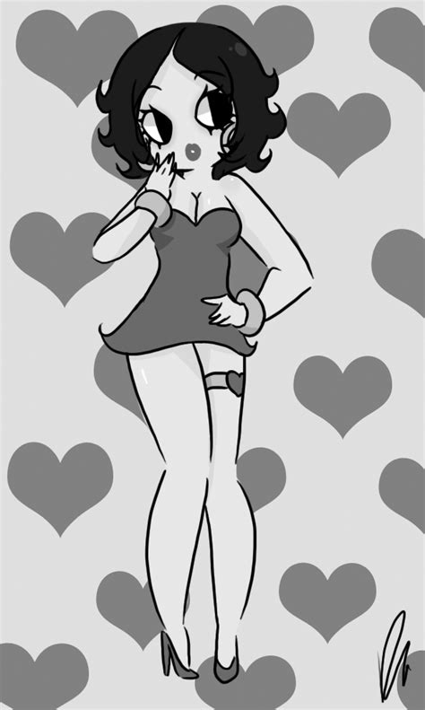 Betty Boopblack And White By Starvalerian On Deviantart
