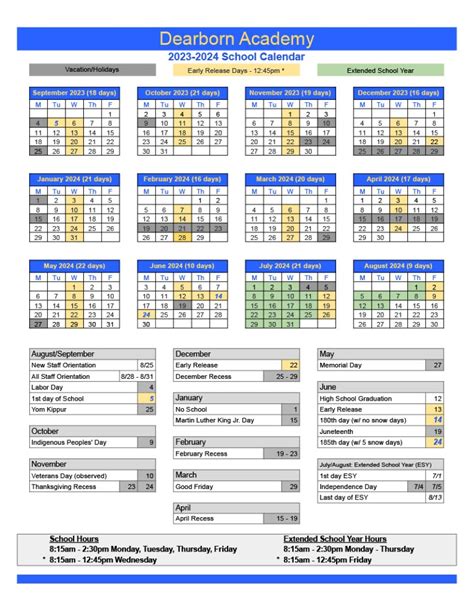 Dearborn Publice Schools Calendar 2024 Personalized Calendar 2024