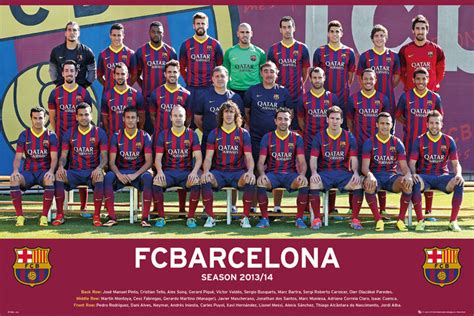 Fc Barcelona Team Photo 1314 Plakat Poster Online På Europosters