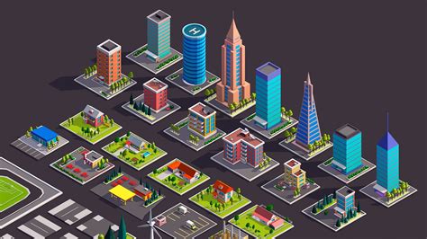 Low Poly City 3d Model Free