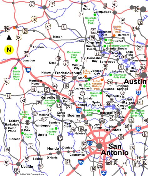 Texas Hill Country Map Printable Maps