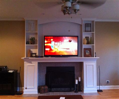Ways To Cover A Wall Mounted Tv Over Fireplace Yahoo Image Search