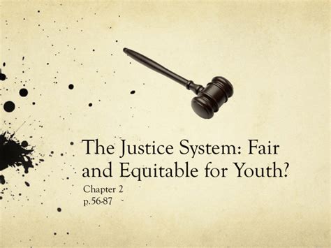 The Justice System Fair And Equitable For Youth
