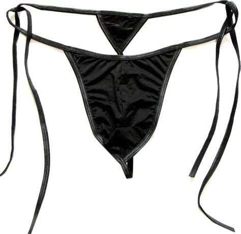 Forny Mens Sexy Underwears Tie Side G String Comfortable T Back Thongs Briefs Black At Amazon