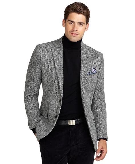 Lyst Brooks Brothers Fitzgerald Fit Harris Tweed Sport Coat In White