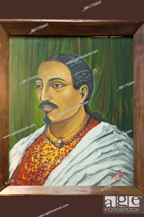 Painting Representing Emperor Yohannes Iv 1831 1889 Addis Ababa