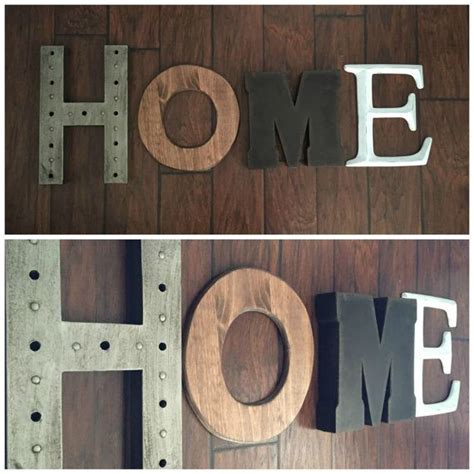 Large Home Letters Home Sign Custom Home Metal Wood Letters Marquee