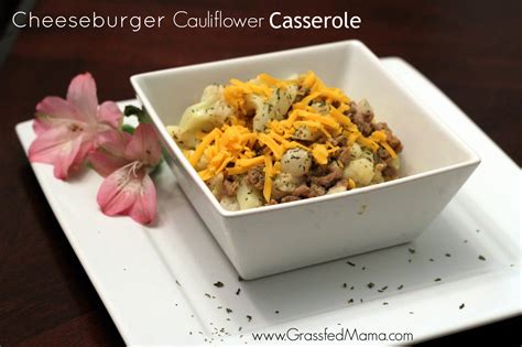 How to make cauliflower casserole on keto diet? Cheeseburger Cauliflower Casserole - Grassfed Mama