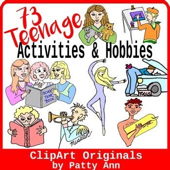 Teenage Clip Art 73 Hobbies & Activities: Jpeg Variety In ...