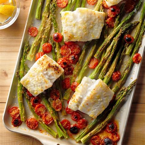 This recipe was inspired by this seafood pasta bake by paula jones. Cod and Asparagus Bake Recipe | Taste of Home