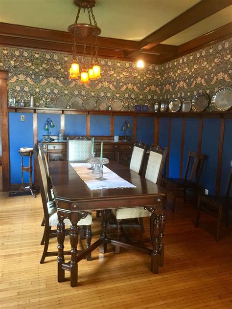 Strawberry thief wallpaper from the craftsman wallpapers was originally designed and registered by morris 1883. William Morris Strawberry Thief wallpaper makes our dining ...