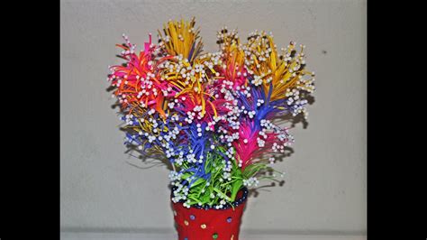 Diy Beautiful Paper Flower Vase Very Easy Home Decor
