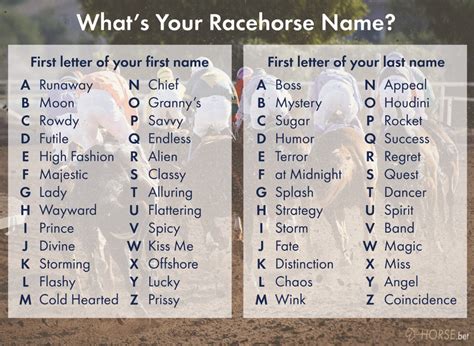 Your Racehorse Name Generator Horsebet