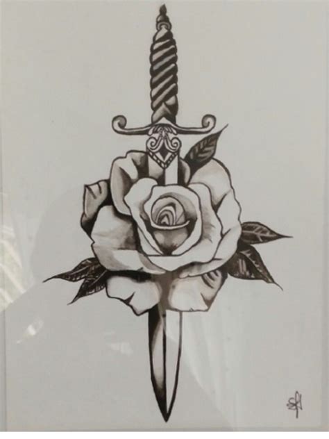 Cool Designs Tattoosformen Sword And Rose Tattoo Tattoo Themes