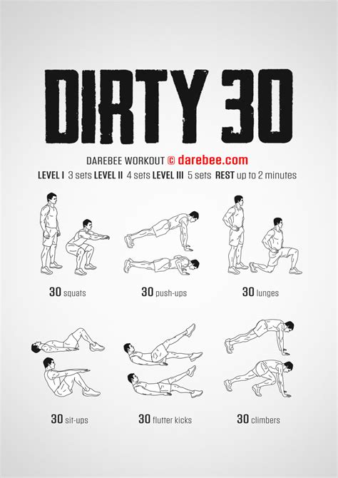 Trust us, focusing your time and attention for just half an hour pays off. Dirty 30 Workout