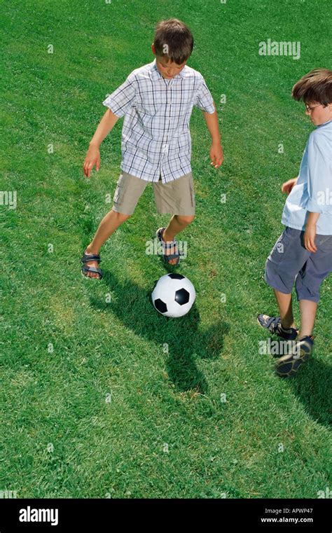 Young Boys Football Park Hi Res Stock Photography And Images Alamy