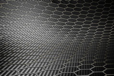 Hexagonal Carbon Fiber Background Stock Illustration Illustration Of
