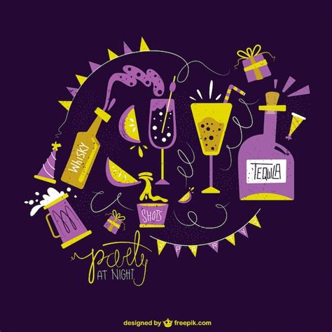 Free Vector Funny Party Illustration