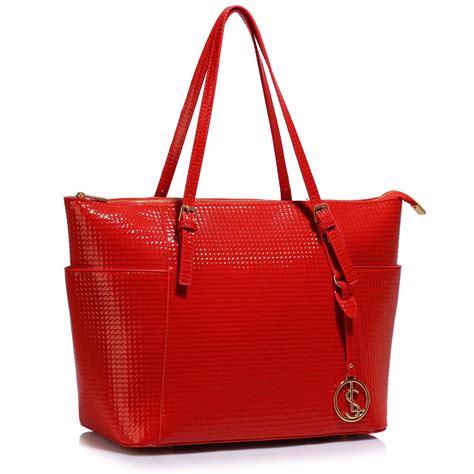 Ls00350a Red Womens Large Tote Bag
