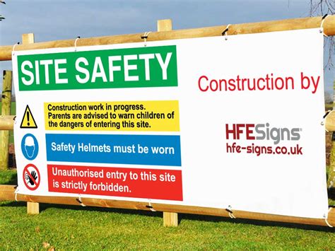 Site Safety And Construction Site Banners Ideal For Heras Fencing