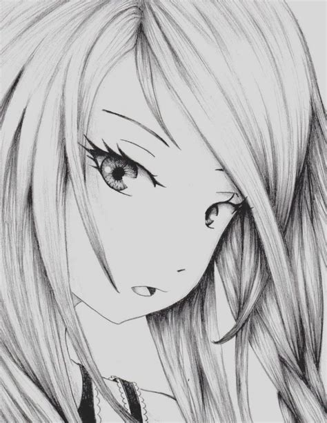 Pencil Drawing Of Cute Anime Girls Cute Anime Girl Drawing At