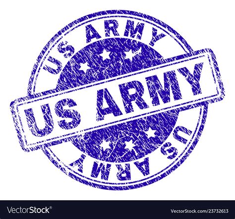 Grunge Textured Us Army Stamp Seal Royalty Free Vector Image