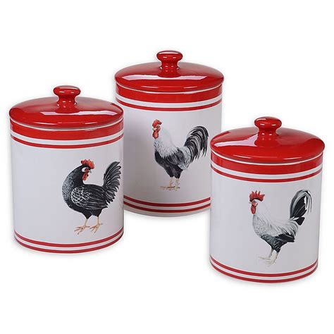 Certified International Homestead Rooster 3 Piece Canister Set Bed