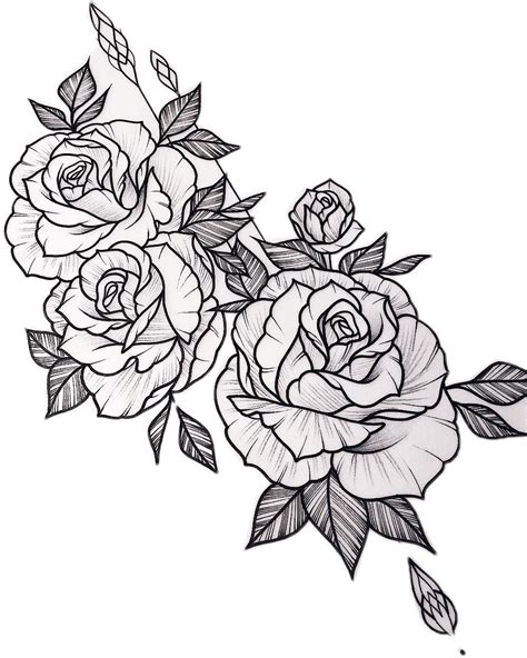 Sticker By Bonkxd In 2020 Rose Tattoo Stencil Rose Drawing Tattoo