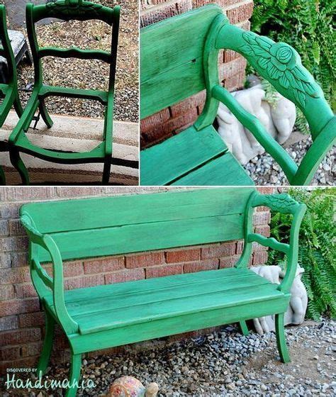 Garden Bench Made From Two Old Chairs And A Little Lumber Chairbench