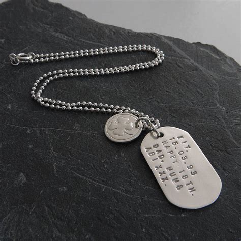 In addition to military tags and dogtags for men, women and children, we can also create custom dogtags for any occasion or any special. Personalised Solid Silver Identity Dog Tags By Dizzy ...