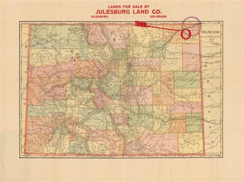 Old World Auctions Auction 139 Lot 211 Map Of Colorado Land For