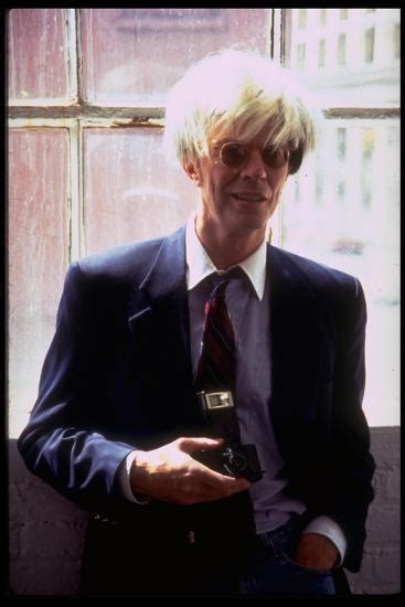 actor david bowie as artist andy warhol in a publicity still for the film basquait