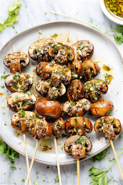 Grilled Mushroom Skewers Recipe How To Grill Mushrooms — Eatwell101