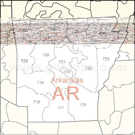 33 Arkansas Zip Code Map Maps Database Source
